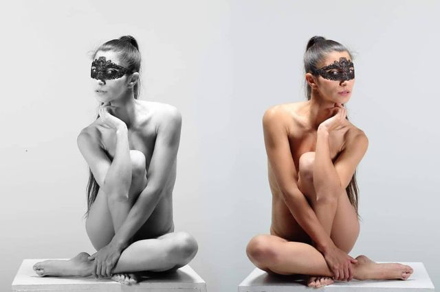 sesión de fotografía en estudio